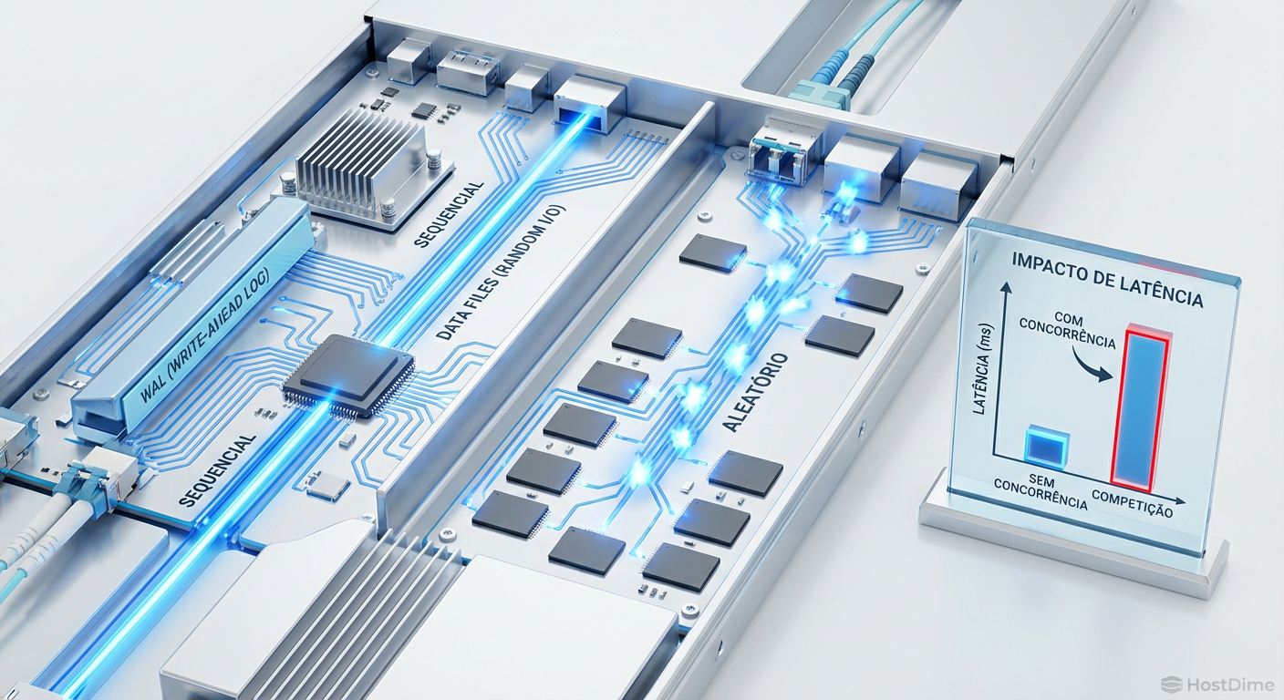 Legenda: O WAL exige latência zero. Qualquer disputa de fila neste ponto resulta em travamento da aplicação.