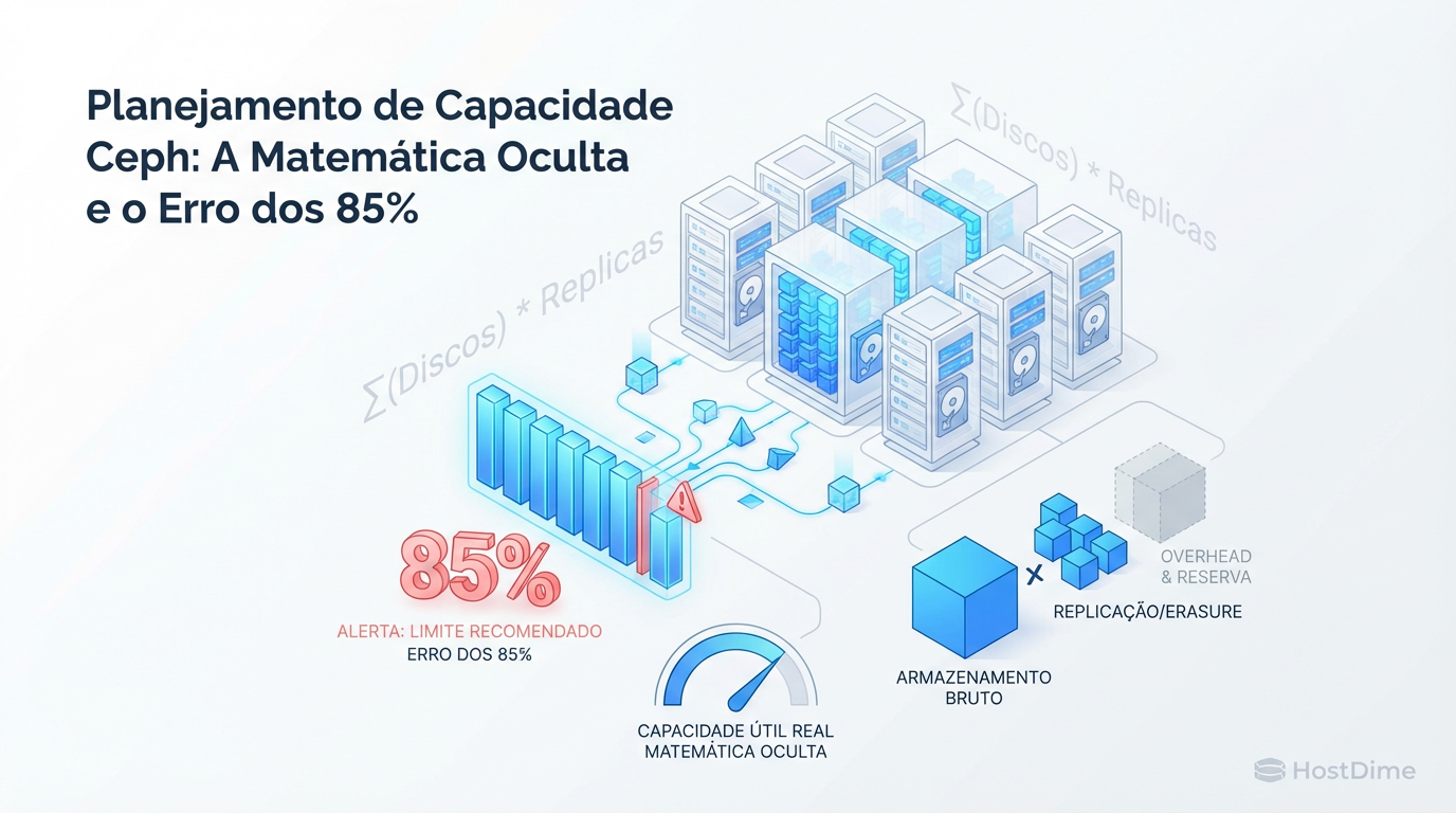 Planejamento de Capacidade Ceph: A Matemática Oculta e o Erro dos 85%