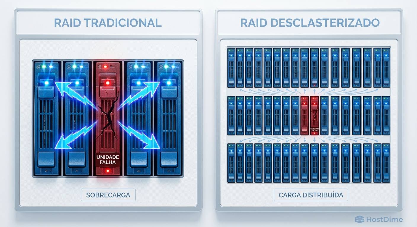 O caminho crítico dos dados: a DRAM atua como um buffer de alta velocidade, mas se torna o ponto único de falha em um corte de energia sem proteção.