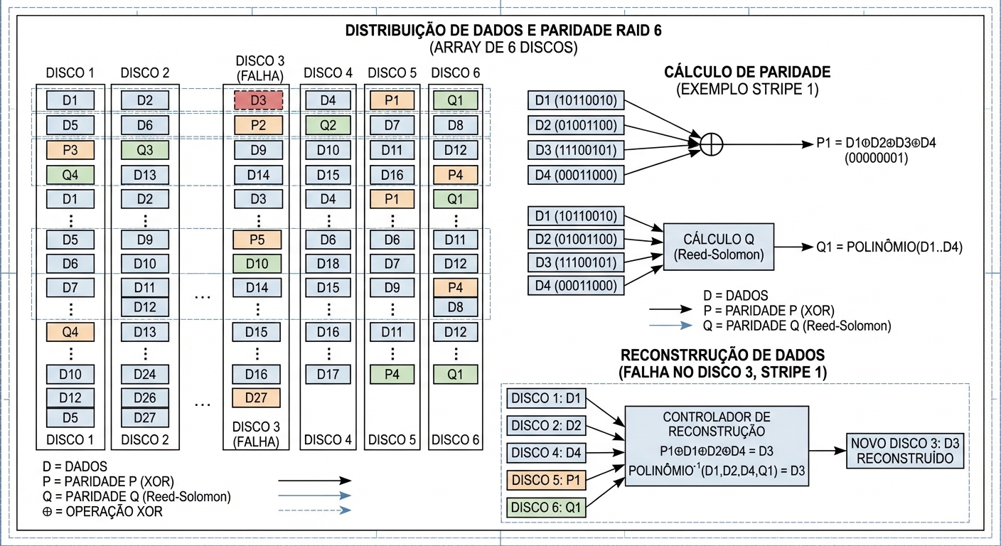 RAID 6 Custo De Paridade E Casos De Uso