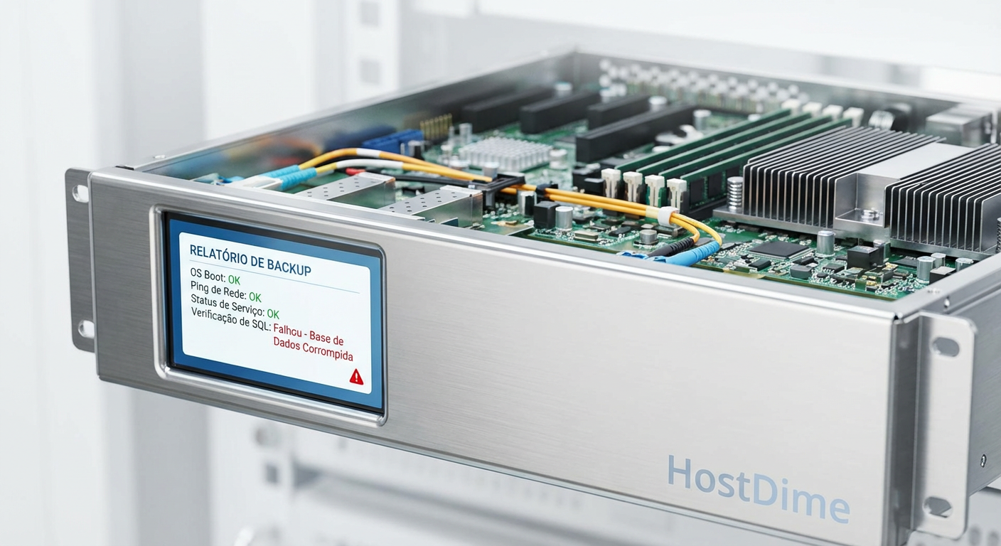 Legenda: O perigo do falso positivo: quando o sistema operacional funciona, mas os dados estão inacessíveis.