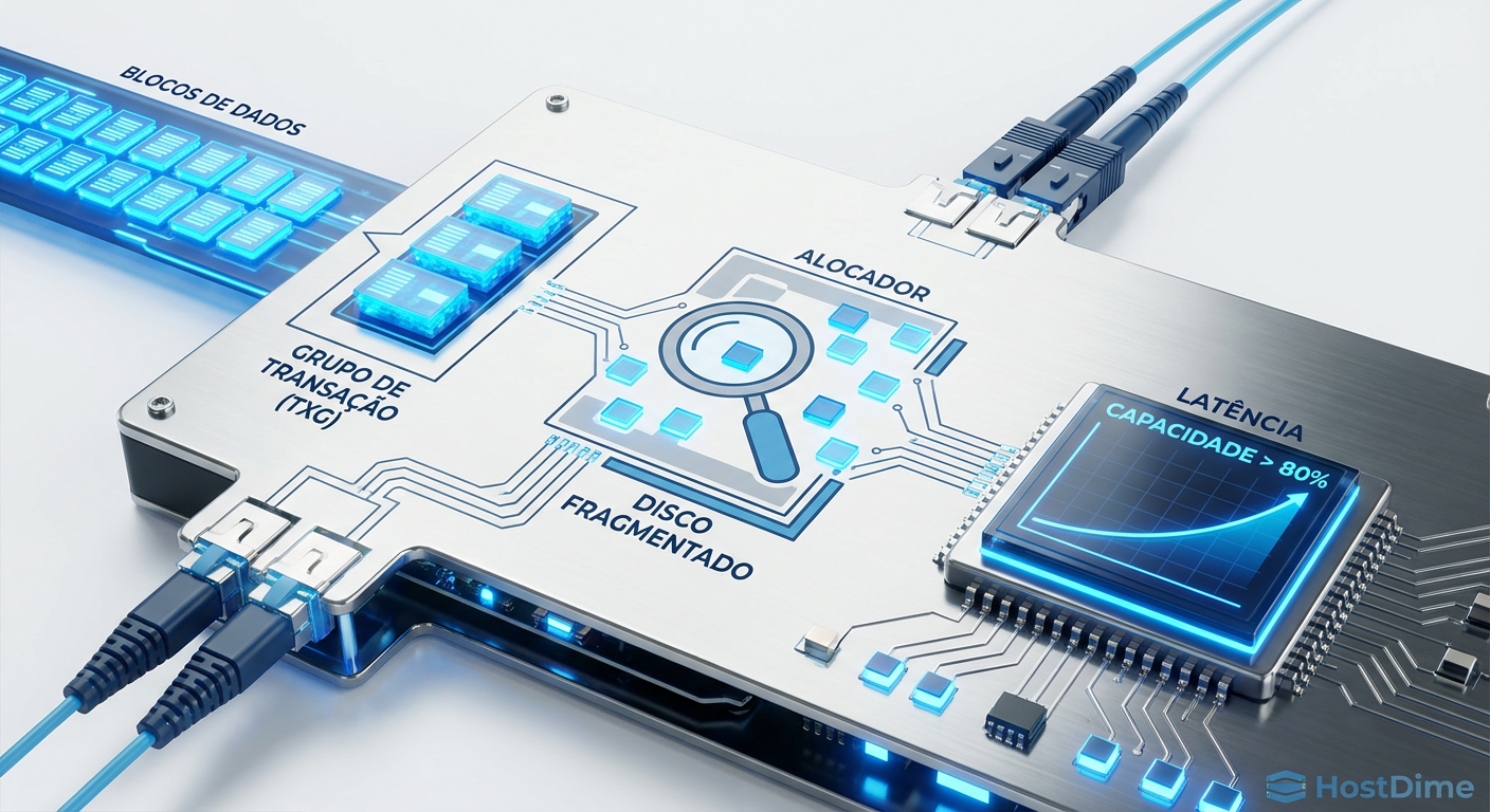 O impacto da fragmentação no mecanismo Copy-on-Write e na latência de busca.