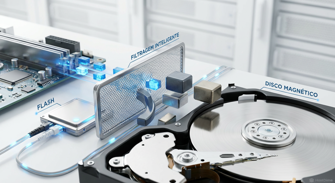 Filtragem inteligente: O parâmetro special_small_blocks agindo como uma peneira, enviando arquivos pequenos para o flash e deixando os pesados para o disco magnético.
