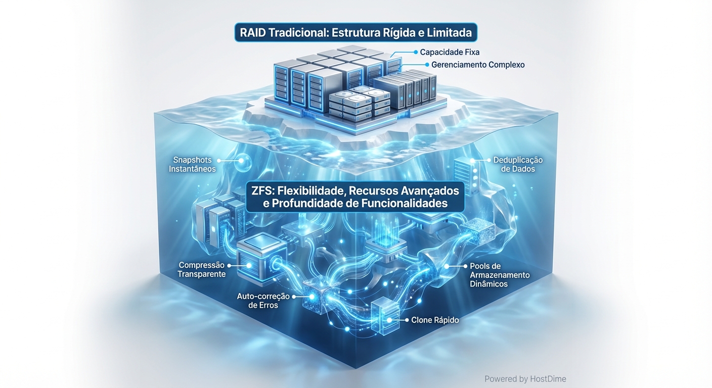 ZFS Vs RAID Tradicional Diferencas Conceituais