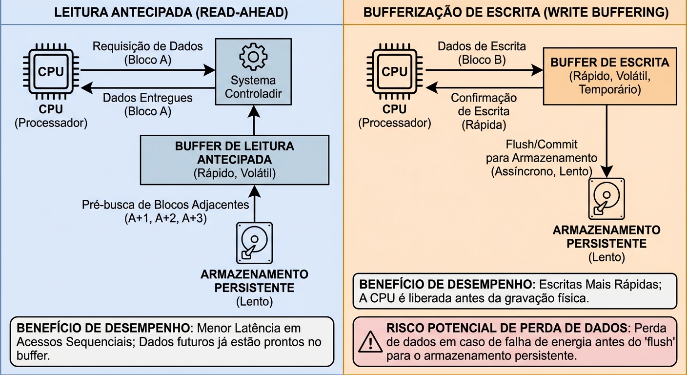 Diagrama de read-ahead e write buffering